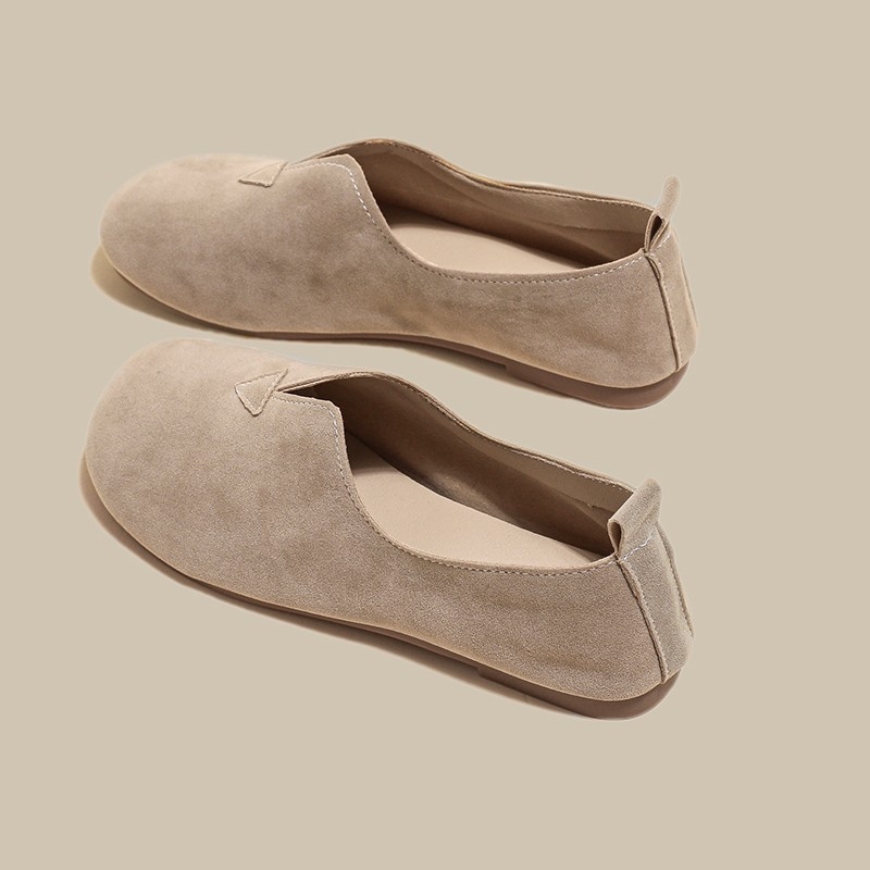 Dámske topánky s mäkkým dnom a plytkými ústami, nové, jar a jeseň 2025, plus size ploché topánky, nazúvacie, mliečne topánky, univerzálne topánky v tvare fazule