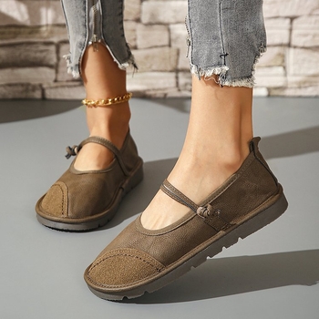 Dámske topánky v etnickom štýle, vintage, jednovrstvové, jar 2025, nové, ploché, s mäkkým podrážkou, pohodlné, ležérne, cezhraničné, plus size, plytké, Mutou topánky