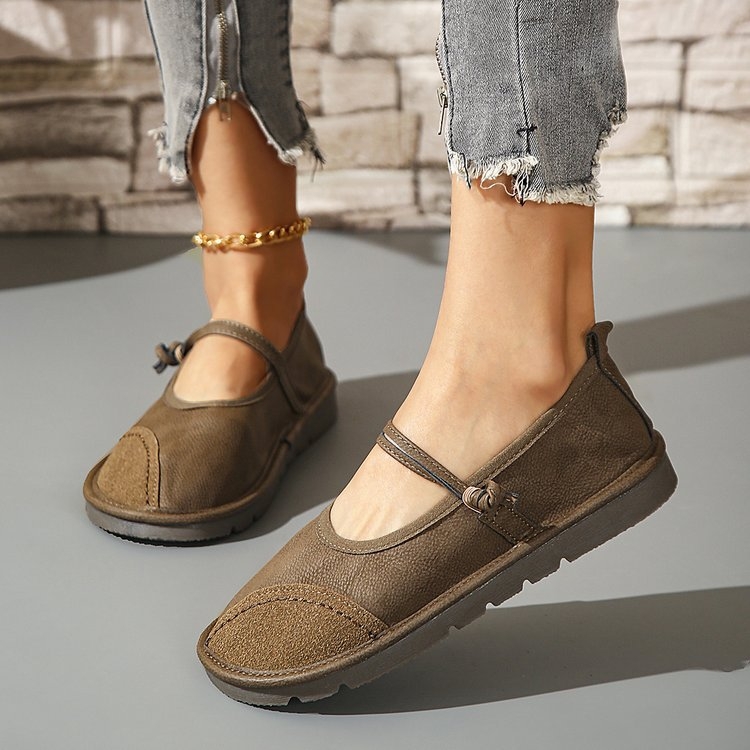 Dámske topánky v etnickom štýle, vintage, jednovrstvové, jar 2025, nové, ploché, s mäkkým podrážkou, pohodlné, ležérne, cezhraničné, plus size, plytké, Mutou topánky