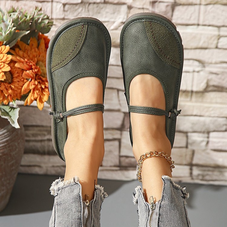 Dámske topánky v etnickom štýle, vintage, jednovrstvové, jar 2025, nové, ploché, s mäkkým podrážkou, pohodlné, ležérne, cezhraničné, plus size, plytké, Mutou topánky