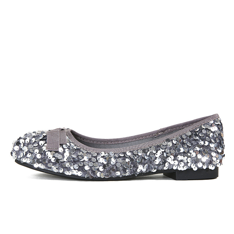 833 Huidong Yixinda Plitke usnice s blistavim perlicama i mašnom, elegantne male ravne cipele s debelim potplatom za žene, zima