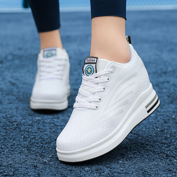 Μακροχρόνια Διαθεσιμότητα, Γυναικεία Παπούτσια με Αναπνέον Διχτυωτό Υλικό, Αόρατα, Αύξησης Ύψους, Casual Αθλητικά Παπούτσια με Χοντρές Σόλες, Γυναικεία Φλατ