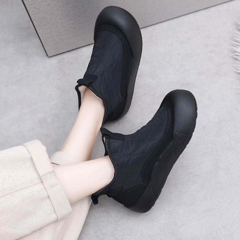 Moodsad paksu tallaga puuvillapolstriga talvekingad, uued fliisvoodriga paksendatud lumesaapad, naiste vabaaja universaalsed tuulekindlad veekindlad puuvillapolstriga kingad