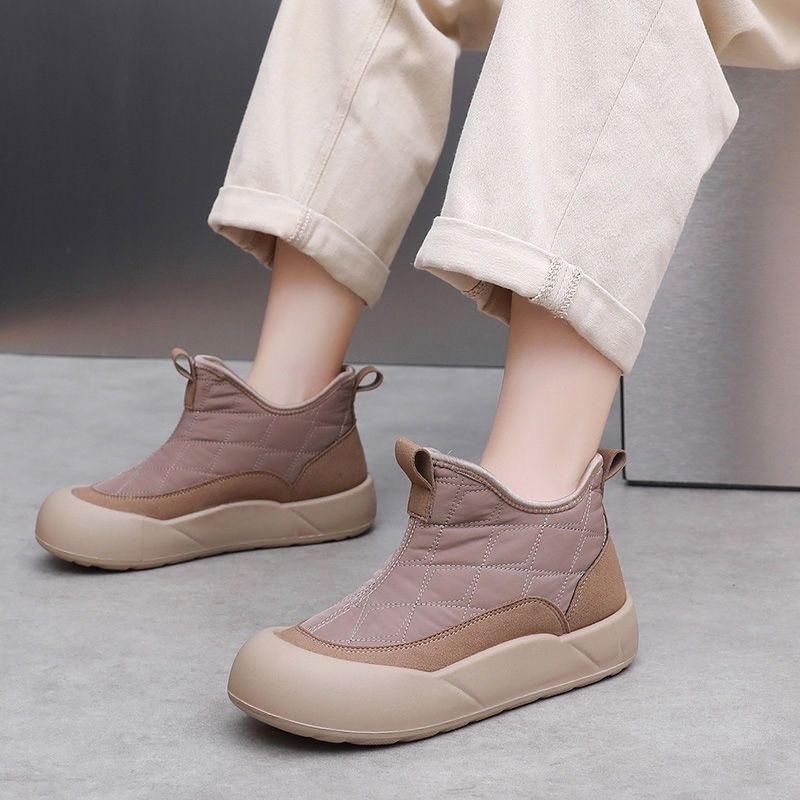 Moodsad paksu tallaga puuvillapolstriga talvekingad, uued fliisvoodriga paksendatud lumesaapad, naiste vabaaja universaalsed tuulekindlad veekindlad puuvillapolstriga kingad