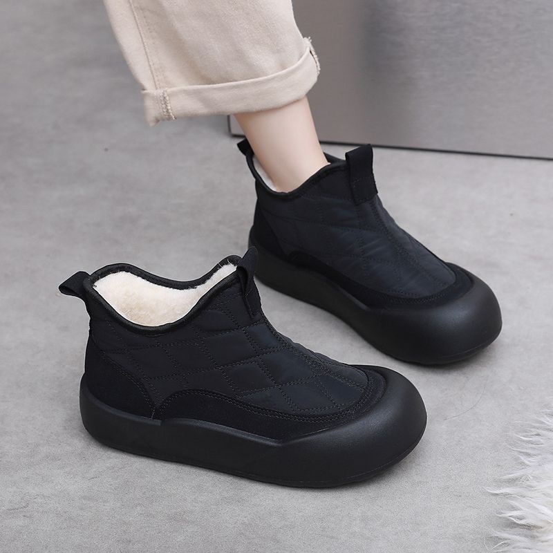 Moodsad paksu tallaga puuvillapolstriga talvekingad, uued fliisvoodriga paksendatud lumesaapad, naiste vabaaja universaalsed tuulekindlad veekindlad puuvillapolstriga kingad