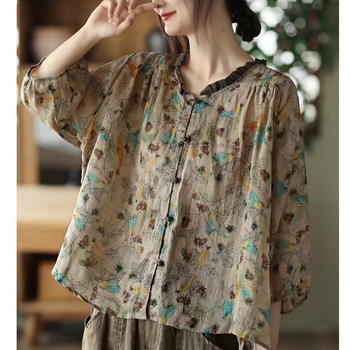 Didelio dydžio moteriški drabužiai mamai, vasariniai etninio stiliaus marškinėliai, liekninantys viršūnėlės apkūnioms mergaitėms, dengiantys pilvuką trumpomis rankovėmis, moteriški marškinėliai