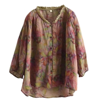 Didelio dydžio moteriški drabužiai mamai, vasariniai etninio stiliaus marškinėliai, liekninantys viršūnėlės apkūnioms mergaitėms, dengiantys pilvuką trumpomis rankovėmis, moteriški marškinėliai