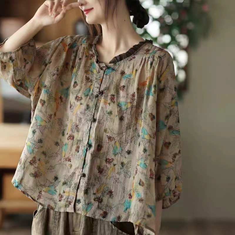 Didelio dydžio moteriški drabužiai mamai, vasariniai etninio stiliaus marškinėliai, liekninantys viršūnėlės apkūnioms mergaitėms, dengiantys pilvuką trumpomis rankovėmis, moteriški marškinėliai