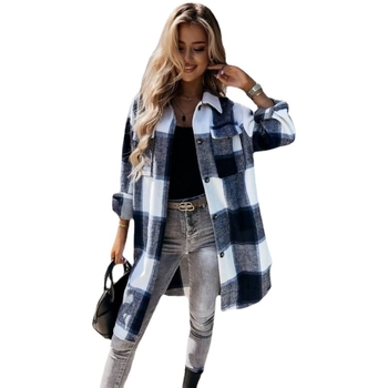 2021 prekogranična vanjska trgovina Amazon AliExpress nova košulja srednje duljine karirana široka košulja plus size za žene