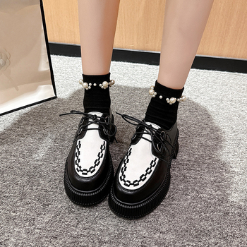 2024 Νέα Μόδα Γυναικεία Μοκασίνια με Χοντρή Σόλα, Στρογγυλή Μύτη, Ψηλοτάκουνα, Ευέλικτα, Casual Παπούτσια