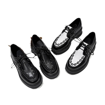 2024 Νέα Μόδα Γυναικεία Μοκασίνια με Χοντρή Σόλα, Στρογγυλή Μύτη, Ψηλοτάκουνα, Ευέλικτα, Casual Παπούτσια