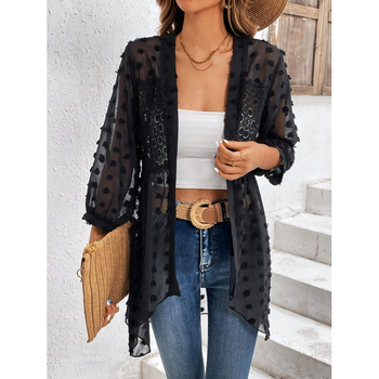 2025 Νέα Κατευθυντική Ευρωπαϊκή και Αμερικανική Διασυνοριακή Amazon Καλοκαιρινή Αντηλιακή Προστασία Ρούχων με Μπάλα Ζακάρ Διαφανές Ζακέτα