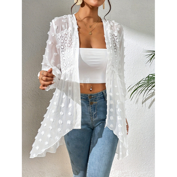 2025 Νέα Κατευθυντική Ευρωπαϊκή και Αμερικανική Διασυνοριακή Amazon Καλοκαιρινή Αντηλιακή Προστασία Ρούχων με Μπάλα Ζακάρ Διαφανές Ζακέτα