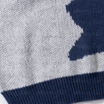 Transfrontaliere nou casual pulover pisică model jacquard tricotat tricou cu mânecă lungă distinctiv confortabil lejer cald pulover