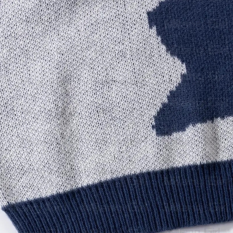 Transfrontaliere nou casual pulover pisică model jacquard tricotat tricou cu mânecă lungă distinctiv confortabil lejer cald pulover