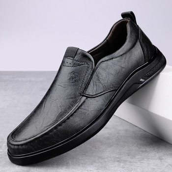 Klasične muške cipele od prave kravlje kože, ležerne kožne cipele, prozračne jesenske cipele s mekim dnom, mekane cipele za ljuštenje, navlake za cipele