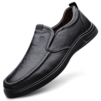 Κλασικά ανδρικά παπούτσια από γνήσιο δέρμα αγελάδας, casual δερμάτινα παπούτσια, αναπνεύσιμα φθινοπωρινά παπούτσια με μαλακό πάτο και απαλό ξεφλούδισμα, slip-on, χαλαρά παπούτσια