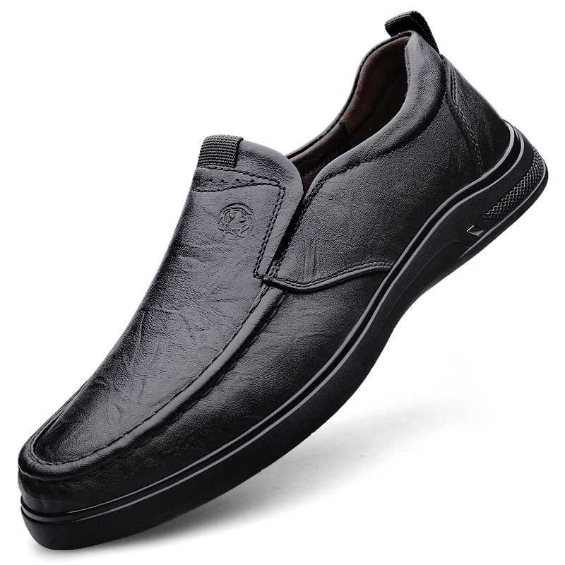 Klasične muške cipele od prave kravlje kože, ležerne kožne cipele, prozračne jesenske cipele s mekim dnom, mekane cipele za ljuštenje, navlake za cipele