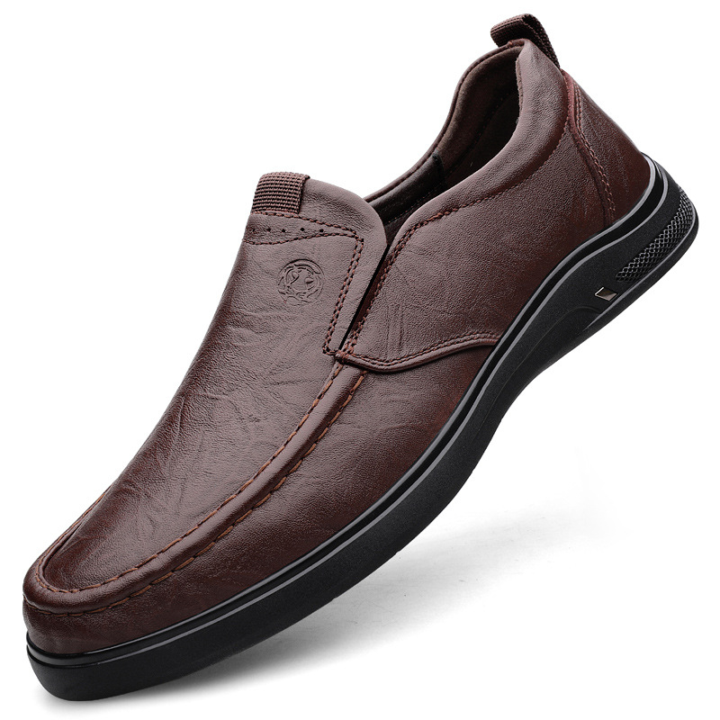 Klasične muške cipele od prave kravlje kože, ležerne kožne cipele, prozračne jesenske cipele s mekim dnom, mekane cipele za ljuštenje, navlake za cipele
