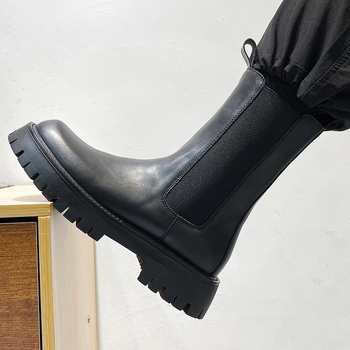 Meeste Briti stiilis Chelsea saapad, kõrged korstnahast saapad, hingavad meeste mootorrattasaapad