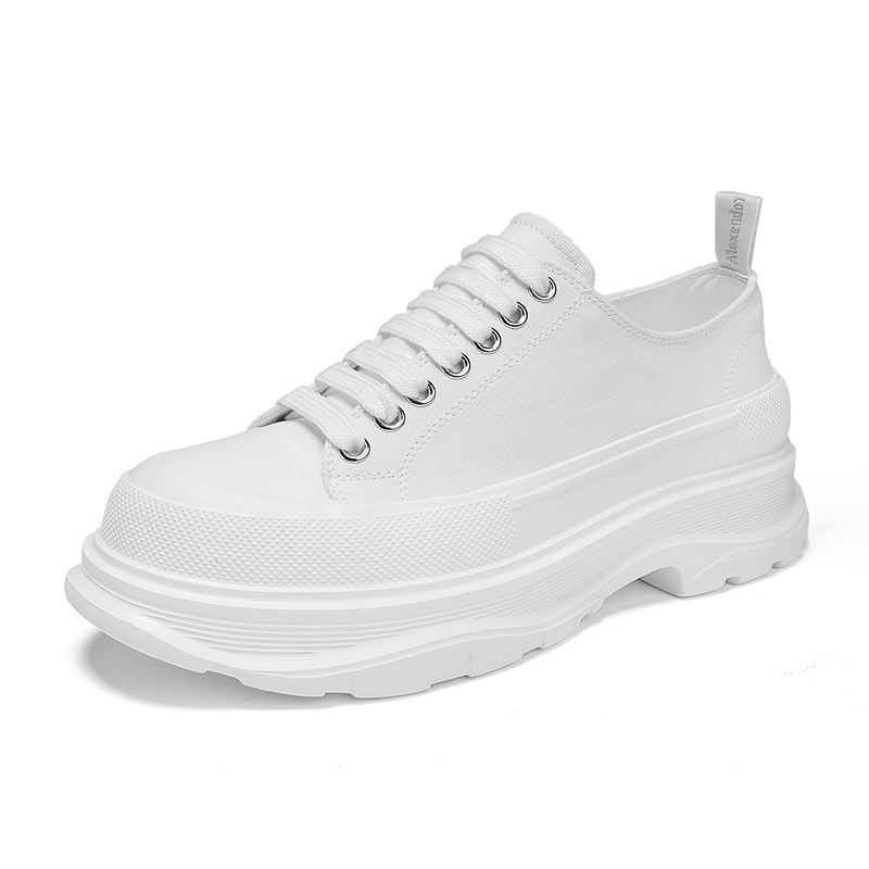 Audekla apavi vīriešu platformas īsi augstuma palielinošas kedas korejiešu stila moderni elpojoši ikdienas balti apavi hiphopa apavi