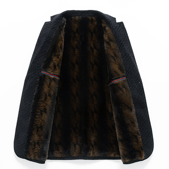 Vidutinio amžiaus tėčio šenilinis kostiumas, vyriškas rudens ir žiemos vilnonis švarkas, laisvalaikio rudens ir žiemos kostiumas, vyriškas šiltas kostiumas