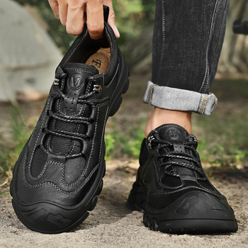 Muške jesenske planinarske cipele za veće veličine, neklizajuće, otporne na habanje, niske planinarske cipele s vezicama, za cross-country muškarce, vanjske tenisice