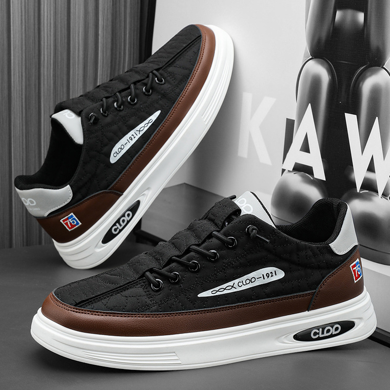 Tiesioginės transliacijos vyriški batai 2023 m. pavasariui ir rudeniui. Nauji pūkiniai, vandeniui atsparūs, neslystantys vyriški, maži, balti darbo batai.