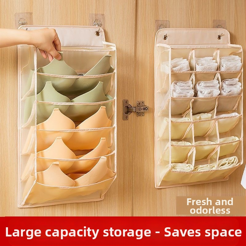 Гардероб за съхранение, окачен, безплатен, за стенен монтаж, бельо, сандал за спалня, чорапи, перфорирана кутия за съхранение, чанта за съхранение