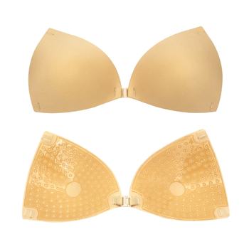 Piiriülene Euroopa ja Ameerika kolmnurkne rinnalapp õhuke nähtamatu ujumisrinnahoidja ilus seljakortsidega hingav silikoonist rinnalapp piiriülene