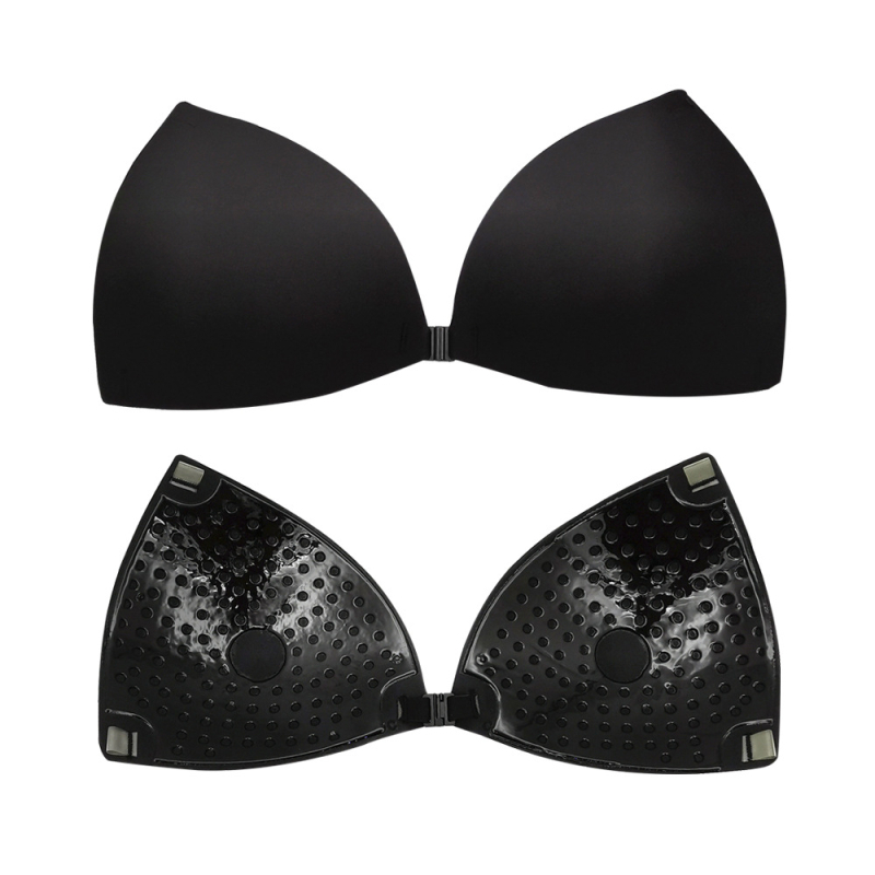 Piiriülene Euroopa ja Ameerika kolmnurkne rinnalapp õhuke nähtamatu ujumisrinnahoidja ilus seljakortsidega hingav silikoonist rinnalapp piiriülene
