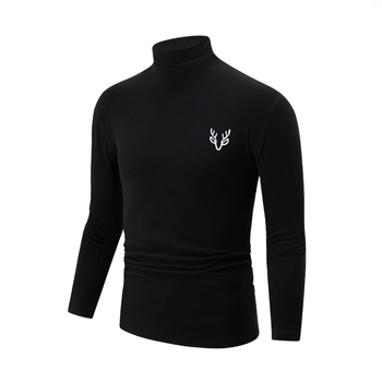 Мъжка риза с платформа и средна яка, ежедневна, универсална, модна, плътен цвят, мъжки пуловер с горна част, топла, базова риза