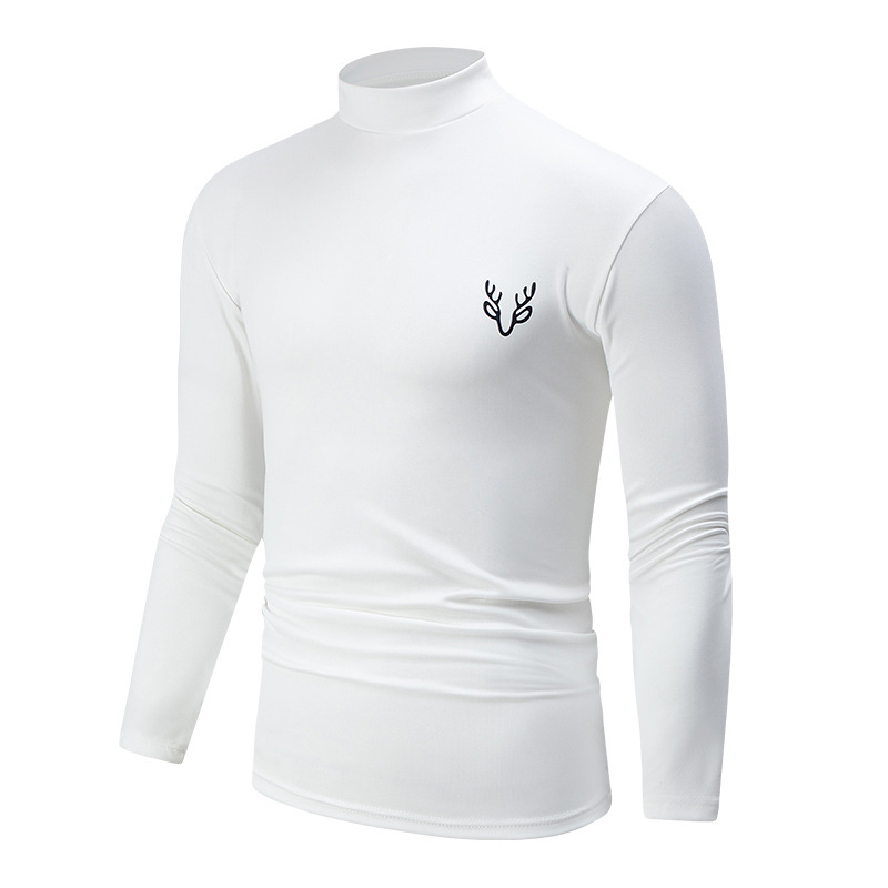 Pánska košeľa s golierom a strednou výstrihom na platforme, ležérna, všestranná, módna, jednofarebná, pánska, teplá, s vrchným pulóverom