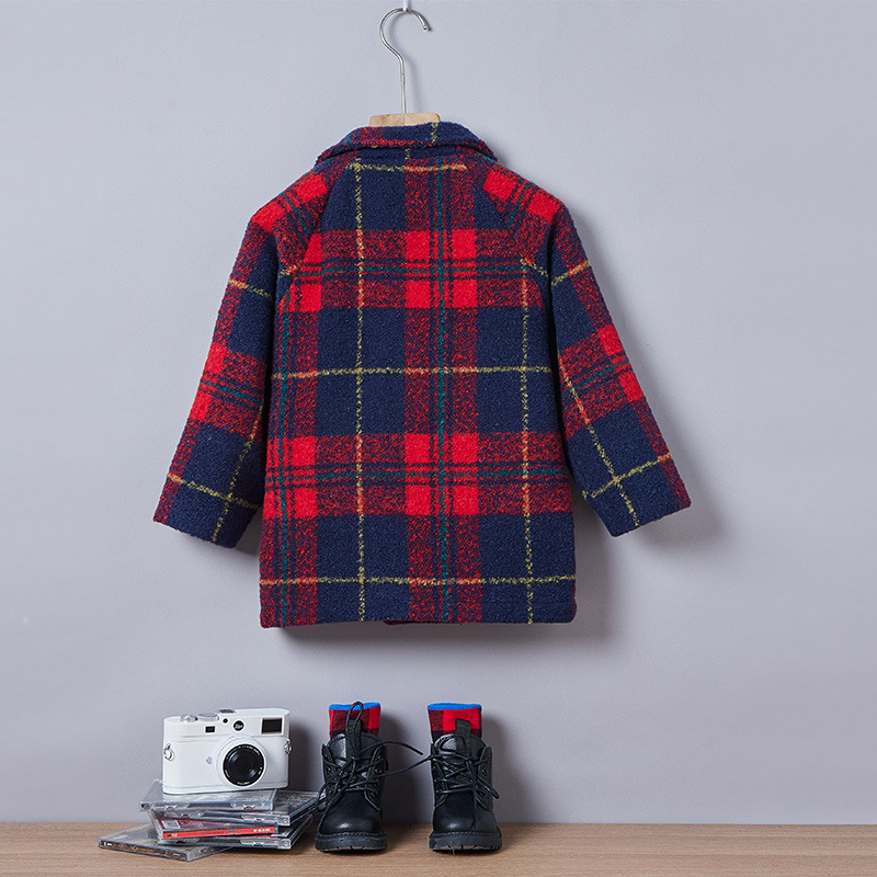 Vaikiški languoti vilnoniai viršutiniai drabužiai korėjietiško stiliaus rudens ir žiemos naujo stiliaus berniukų ir mergaičių šilti vėjo striukės vaikiški drabužių švarkai dygsniuoti ir sustorinti