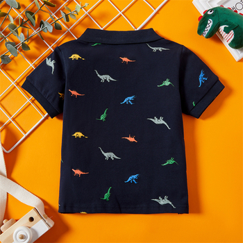 Chlapčenské letné športové oblečenie 2024 nové online oblečenie celebrít stredných a veľkých detských vecí letné chlapčenské polo tričko s krátkym rukávom v westernovom štýle