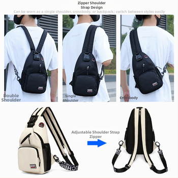 2024 m. naujas laisvalaikio vyriškas krūtinės krepšys, didmeninė prekyba, didelės talpos daugiafunkcis mados kuprinės tendencija, pečių krepšys per petį