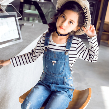 Παιδικά Ρούχα Φόρμες Τζιν για Κορίτσια Στυλ Άνοιξης & Φθινοπώρου Μεσαίες και Μεγάλες Παιδικές Φόρμες 2025 Νέα Φθινοπωρινά Ρούχα Παιδικά Παντελόνια Τζιν