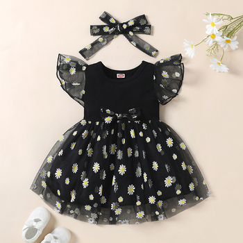 2023 Amazon Foreign Trade Explosions Βρεφικό φόρεμα, φόρεμα με ματιών, φόρεμα πουκάμισο, φόρεμα με λουλούδια και ματιών για κορίτσια