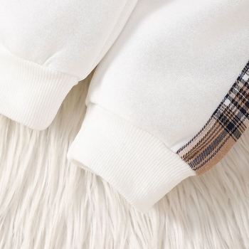 Σετ φορμάκι με μακριά μανίκια για νεογέννητο μωρό, χοντρό κορμάκι με κουκούλα, αθλητικό παντελόνι, σετ τριών τεμαχίων για χειμερινά εξωτερικά ρούχα