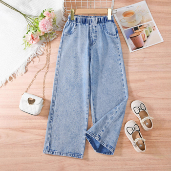 Piiriülesed laste riided, tüdrukute teksad, sügis- ja talvelaste laiad püksid, väliskaubanduse laste riided, Euroopa ja Ameerika tüdrukute püksid