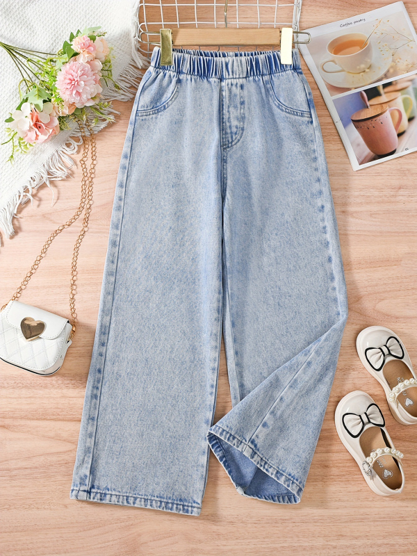 Piiriülesed laste riided, tüdrukute teksad, sügis- ja talvelaste laiad püksid, väliskaubanduse laste riided, Euroopa ja Ameerika tüdrukute püksid