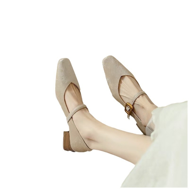 Vintage Mary Jane cipele za žene, nove proljetne i višenamjenske cipele u francuskom stilu Chanel, luksuzne, elegantne, s niskom petom i jednim slojem