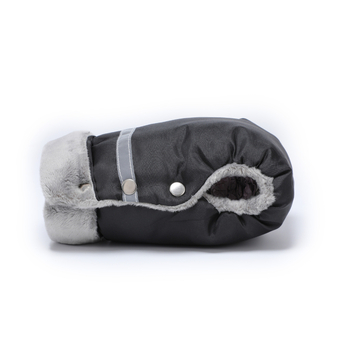 Helkurribaga kaheosaline pikendatud lapsevanker lumise ilmaga õues reisimiseks