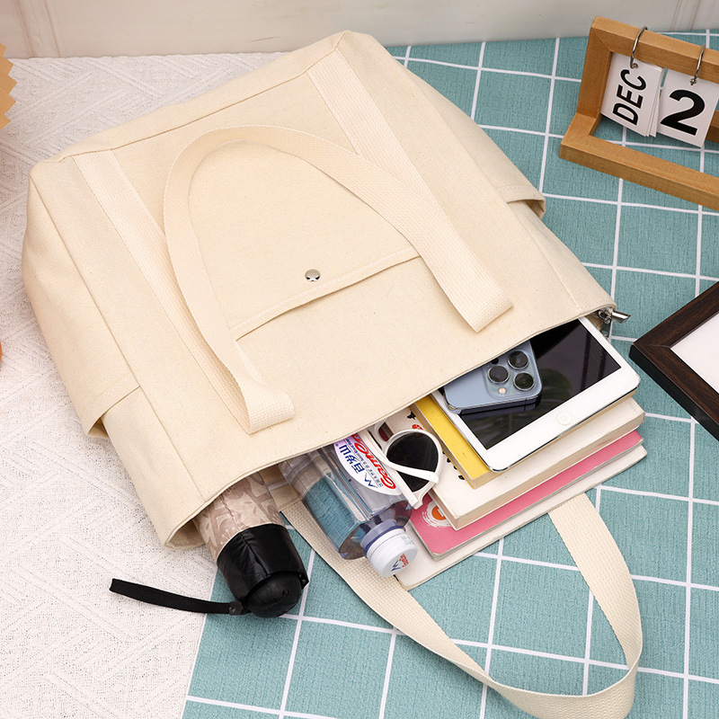 2025 m. naujas didelės talpos drobinis krepšys, skirtas išeiti su gražia išvaizda ir kelionėmis į darbą. Lengviausias pasirinkimas – literatūrinis studentų pečių krepšys, skirtas didmeninei prekybai.