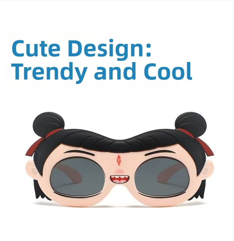 Nezha Ao C sunčane naočale za djecu, polarizirane sunčane naočale, anti-ultraljubičaste, slatke crtane dječje TPEE naočale za dječake i djevojčice