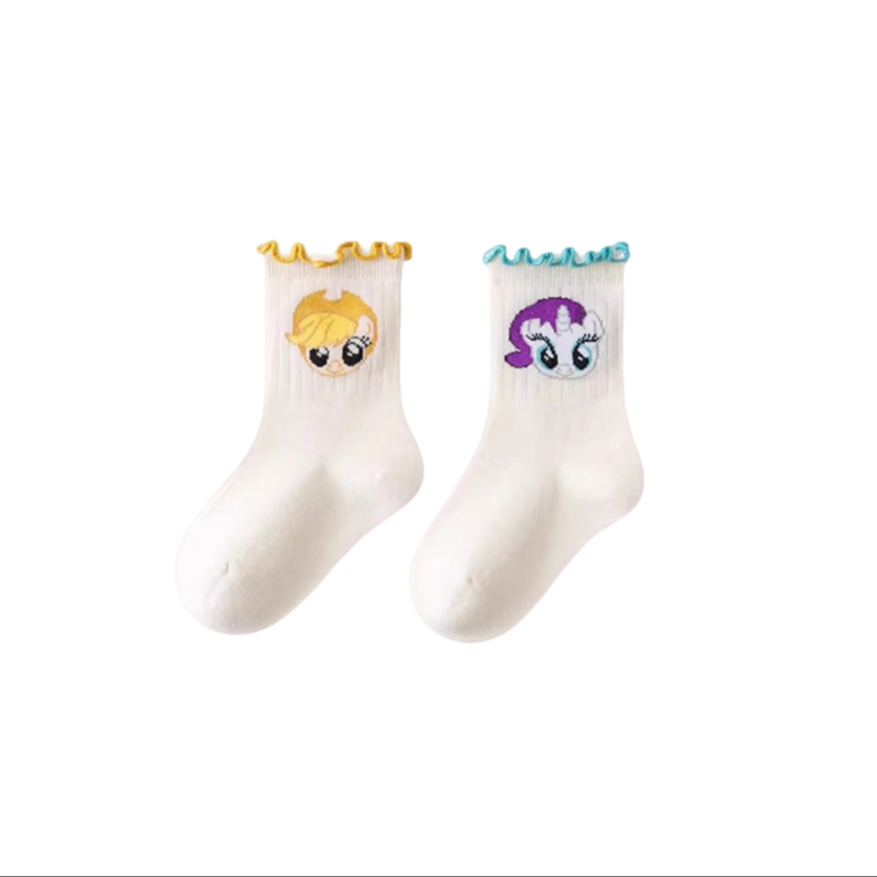 Djevojačke čarape Proljetne i jesenske dječje čarape Čipkaste princezine čarape Srednje tanke Crtane čarape s duginim ponijem Ženske čarape za sve uzraste