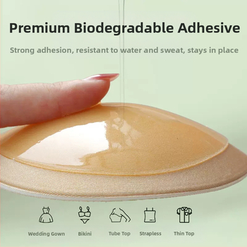 Αυτοκόλλητο επίθεμα στήθους για γυναίκες, ένθετο push-up εσώρουχο, με παχύρρευστο σιλικονούχο φόρεμα, μικρό στήθος, αδιάβροχο, παχύ επίθεμα σουτιέν