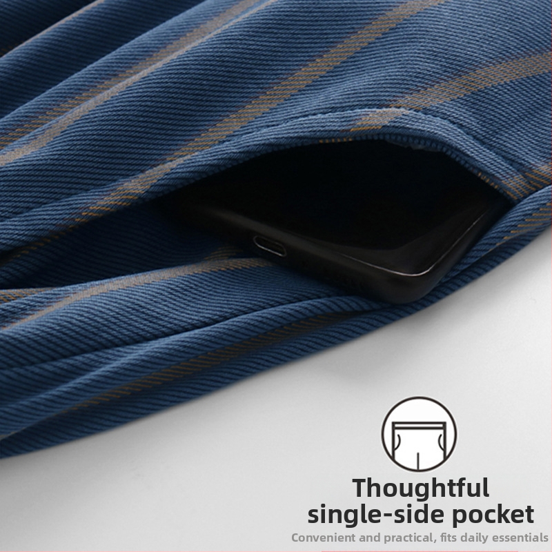 Мъжка пижама с дълъг ръкав, ежедневна, за момчета и тийнейджъри, тънка зимна домашна пижама, може да се носи навън.