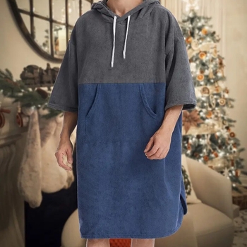 Suvine 2025 mikrokiust kapuutsiga suurte klapiga taskutega püksid, ülemise ja alumise osa ühendamine, kiiresti kuivav vettimav rannakate, hommikumantel