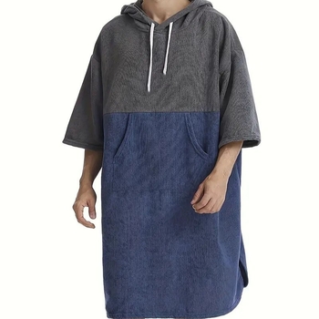 Suvine 2025 mikrokiust kapuutsiga suurte klapiga taskutega püksid, ülemise ja alumise osa ühendamine, kiiresti kuivav vettimav rannakate, hommikumantel